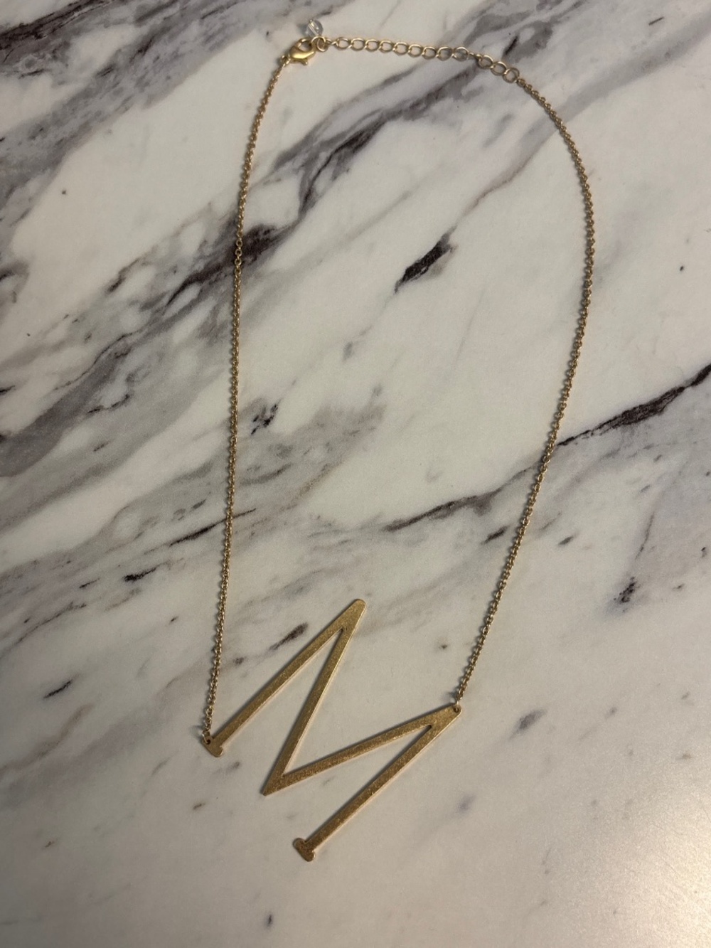 M Initial Necklace